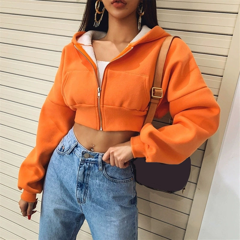 Cropped Zip Up Hoodies Women S - Vintage Zip Hoodie ulasan dan harga