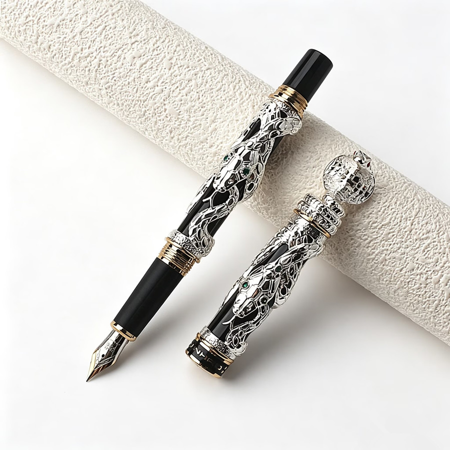 Jinhao Luxury Snake Embossed F - Vintage Collectible Pens ulasan dan harga