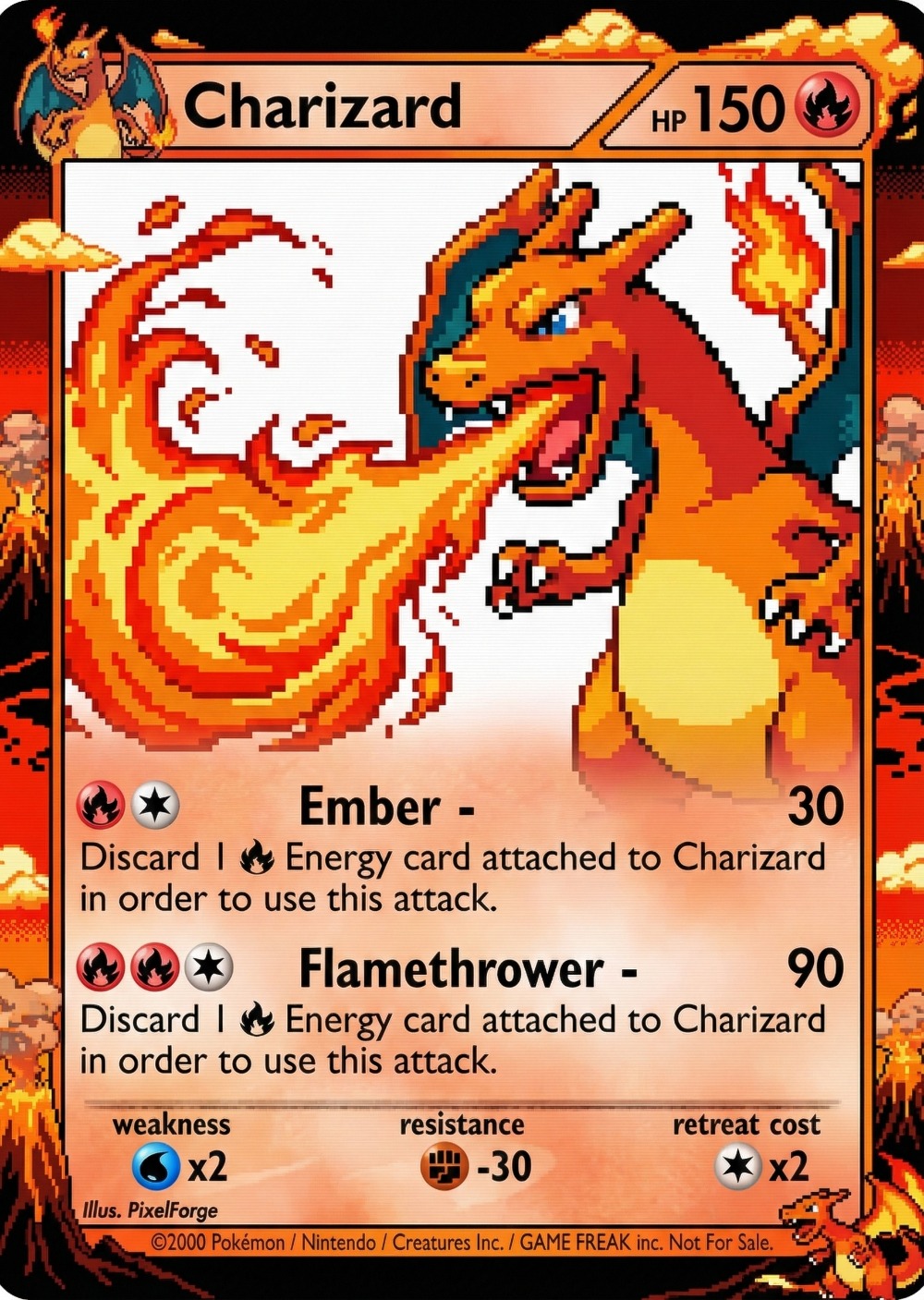 5Pcs Pokemon Cards Charizard G - Vintage Game Collection ulasan dan harga
