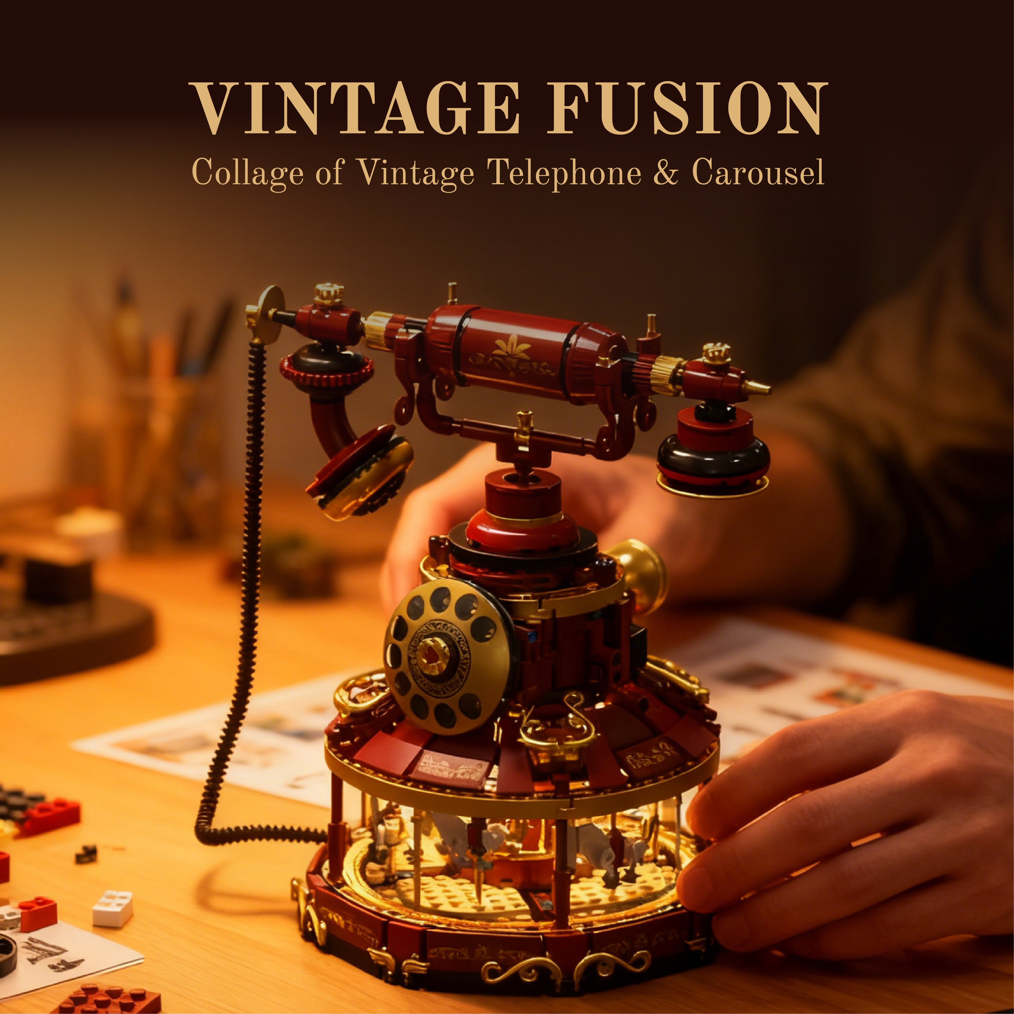 Exquisite Carousel Telephone M - Vintage Toys Collector ulasan dan harga