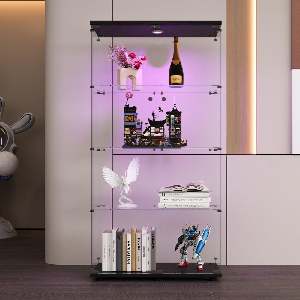 4Shelf Tempered Glass Display  - Collectible & Vintage Dolls For Christmas ulasan dan harga