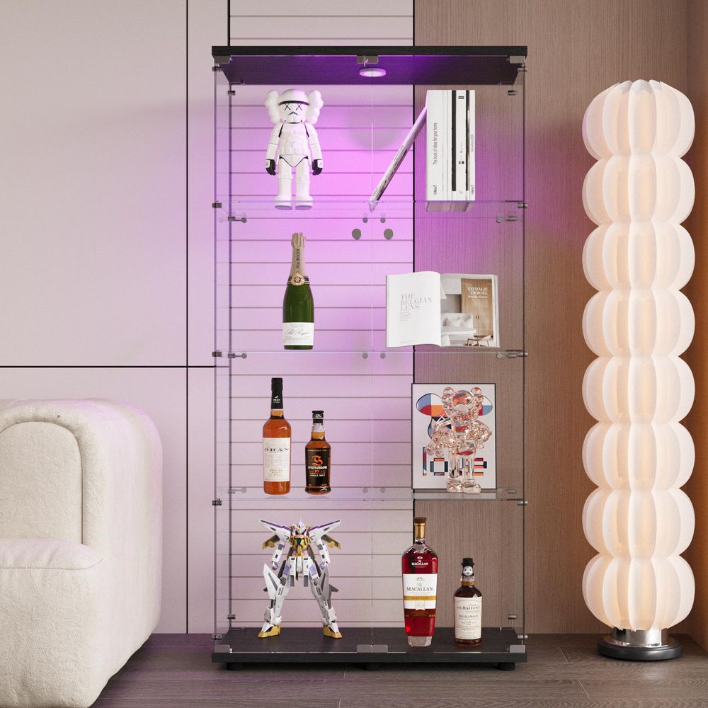 4Shelf Tempered Glass Display  - Collectible & Vintage Dolls For Christmas ulasan dan harga