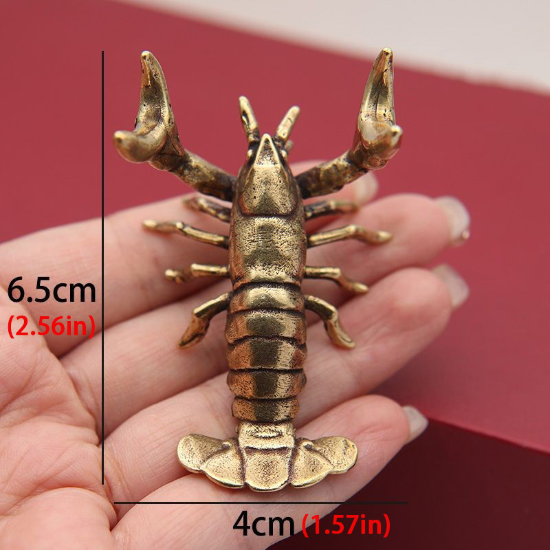 Funny Solid Brass Crayfish Orn - Vintage Collectible Pens ulasan dan harga