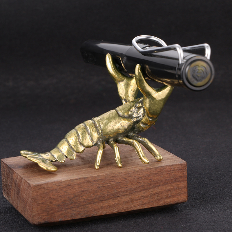 Solid Brass Crayfish Ornament  - Vintage Collectible Pens ulasan dan harga