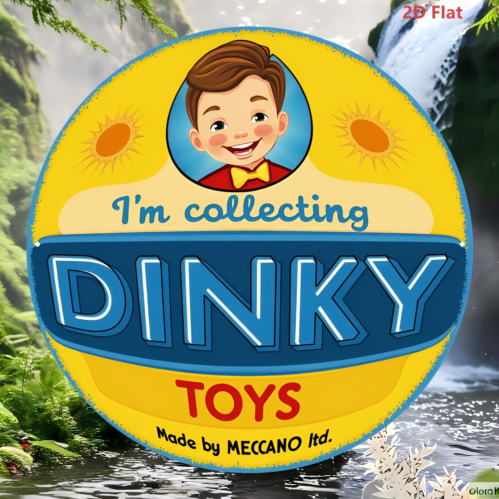 Retro Round Aluminum Wall Sign - Vintage Toys Collector ulasan dan harga