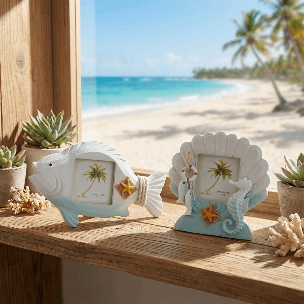 3-inch Ocean-Themed Photo Fram - Vintage Collectible Shop ulasan dan harga