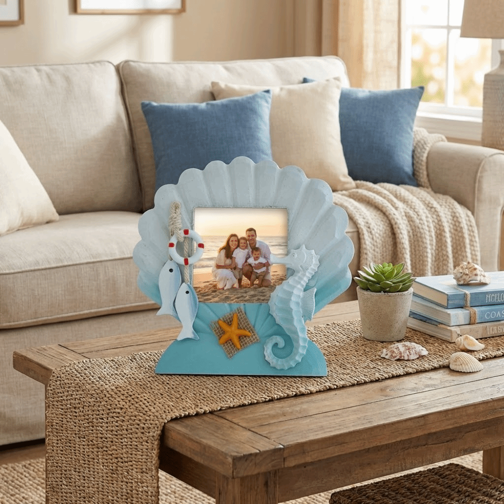3-inch Ocean-Themed Photo Fram - Vintage Collectible Shop ulasan dan harga
