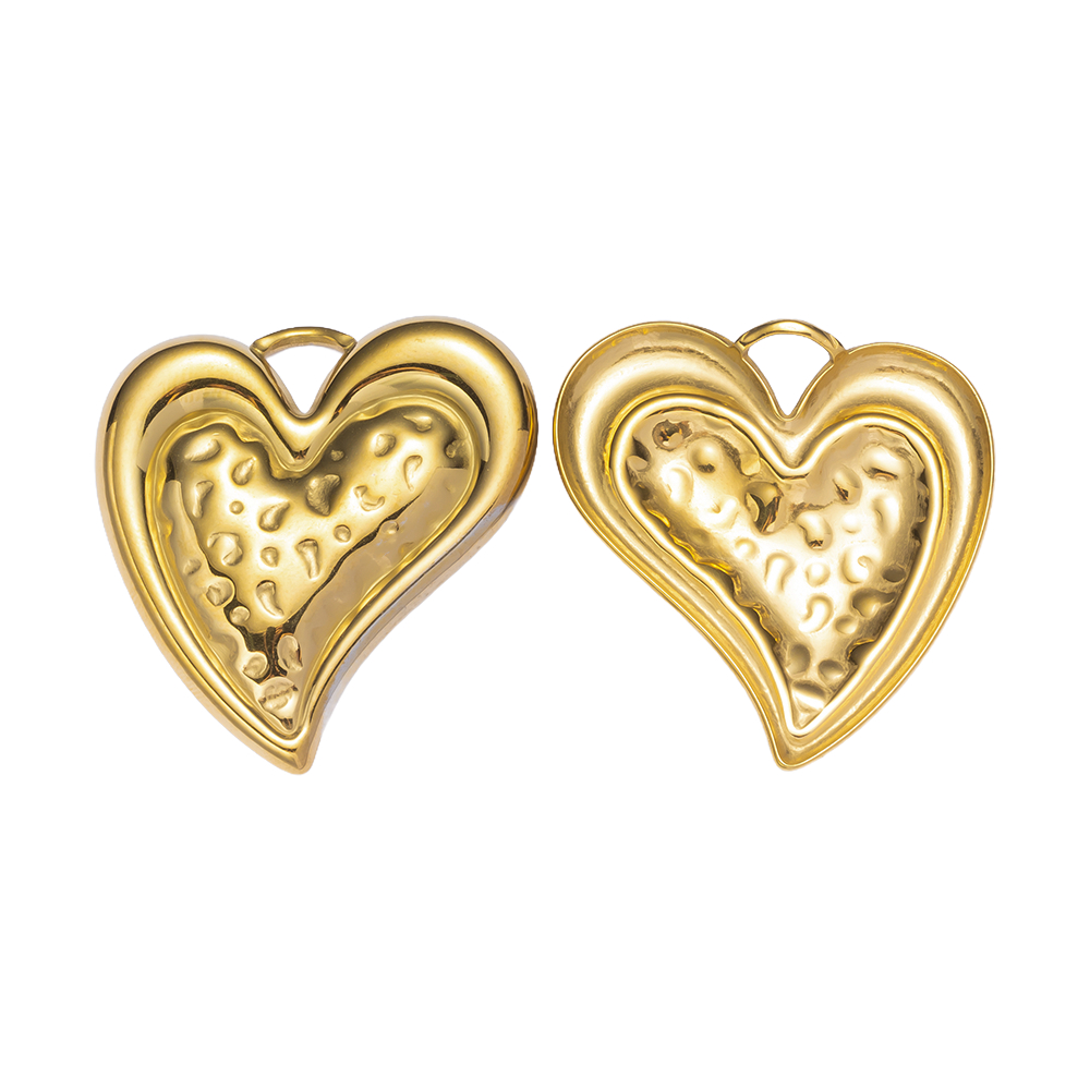 2pcs Gold Stainless Steel Hear - Vintage Collectibles For Sale ulasan dan harga