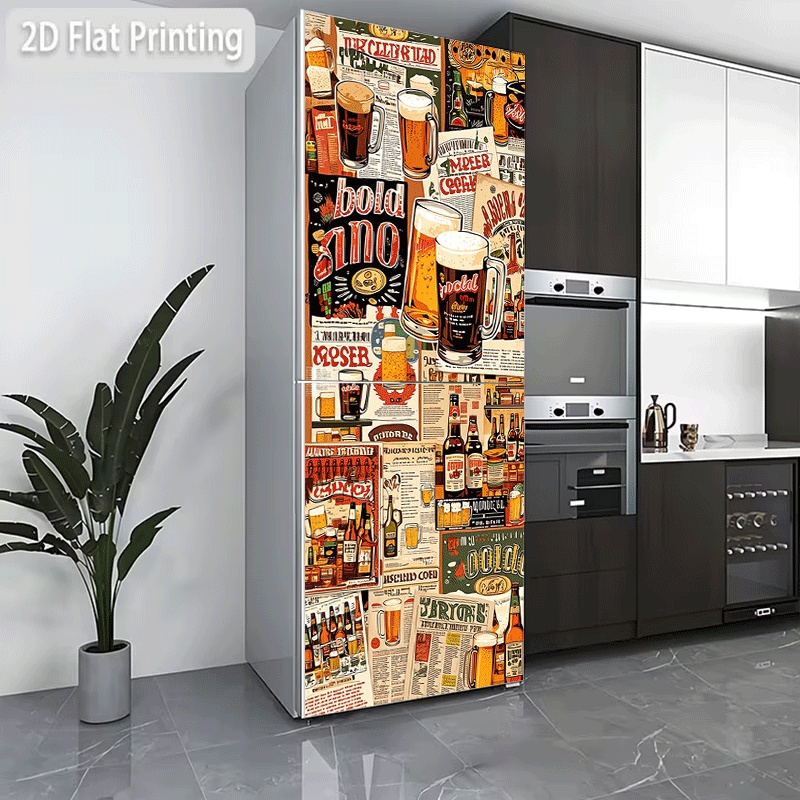 Refrigerator Sticker  Refriger - Vintage Collectible Furniture ulasan dan harga