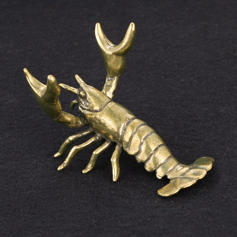 Hot ! Solid Brass Crayfish Orn - Vintage Collectible Furniture ulasan dan harga