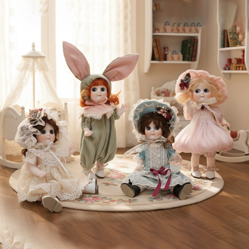 Cloveray 8 inch Movable Joints - Vintage Collectible Porcelain Dolls ulasan dan harga