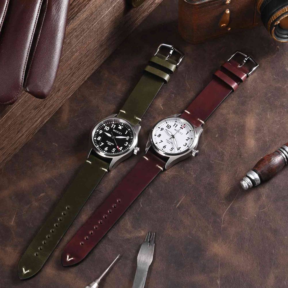 WOCCI Oil Wax Leather Watch St - Vintage Watch Collecting ulasan dan harga