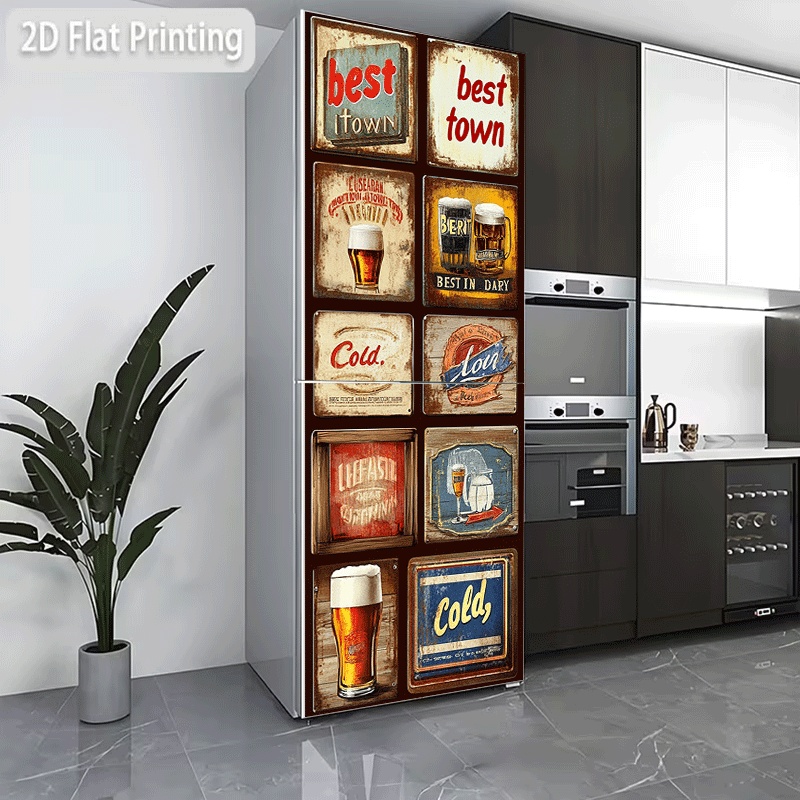 Refrigerator Sticker Refrigera - Vintage Collectible Furniture ulasan dan harga